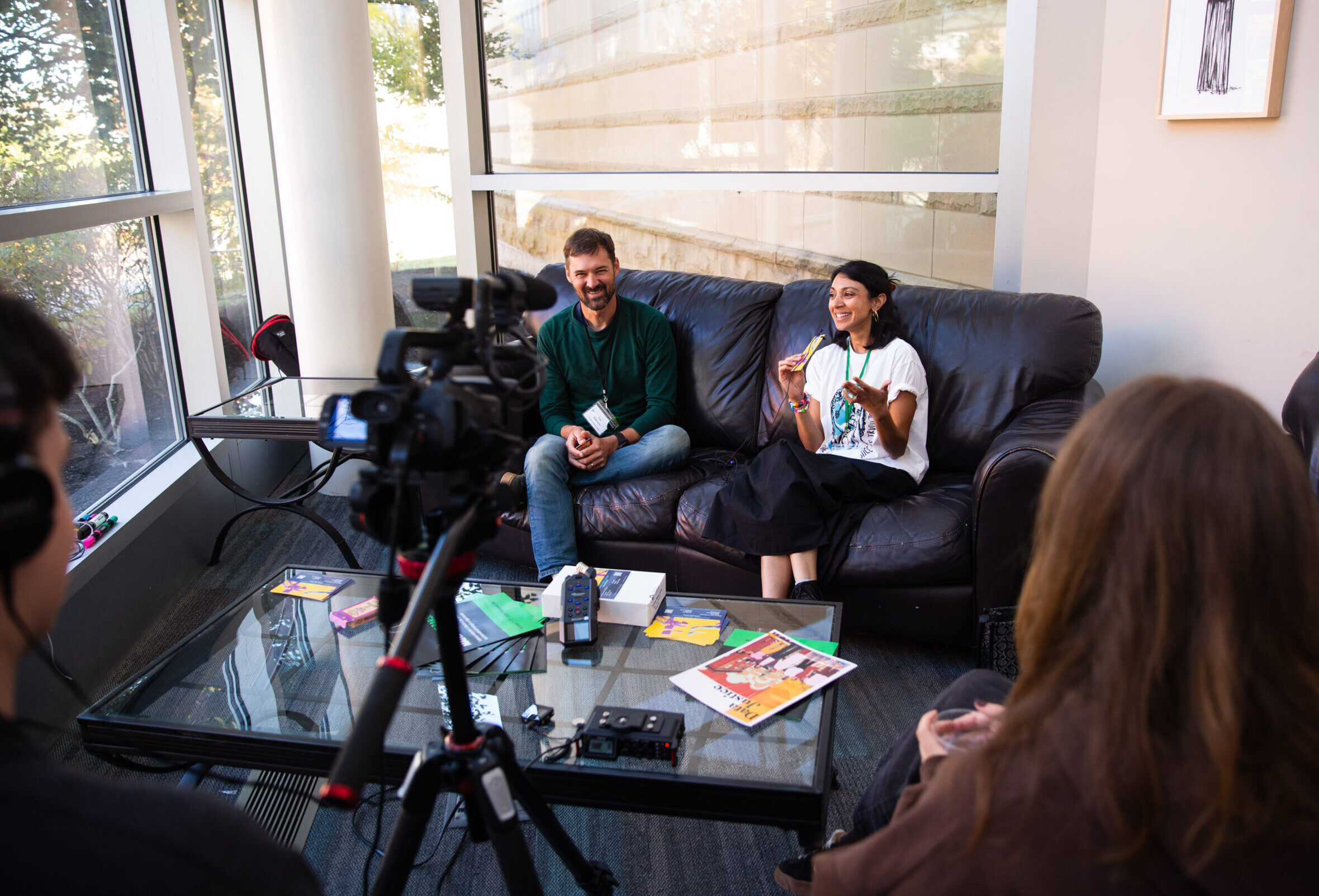 Cell phone showing social media