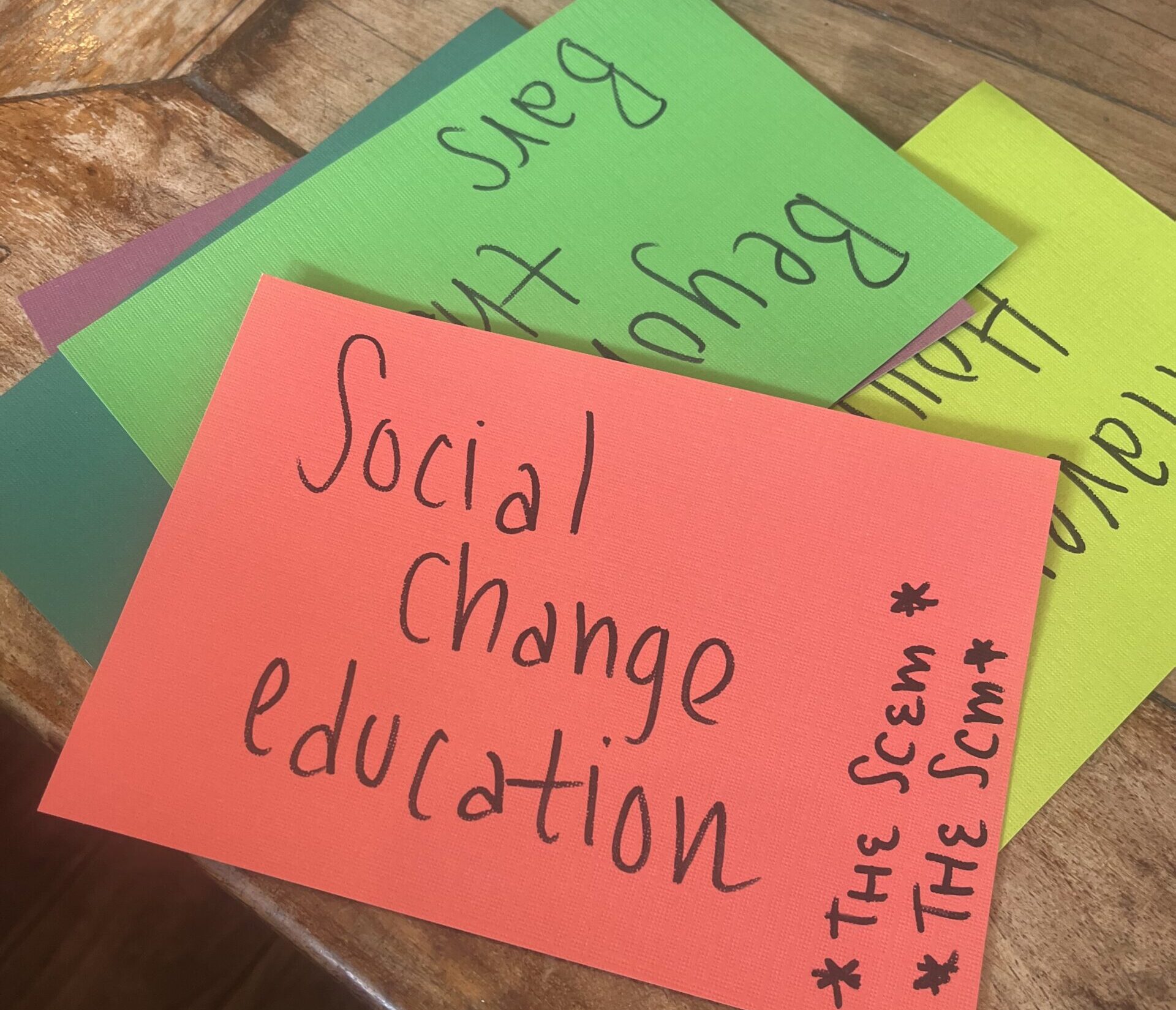 Be the Change spraypainted in a city